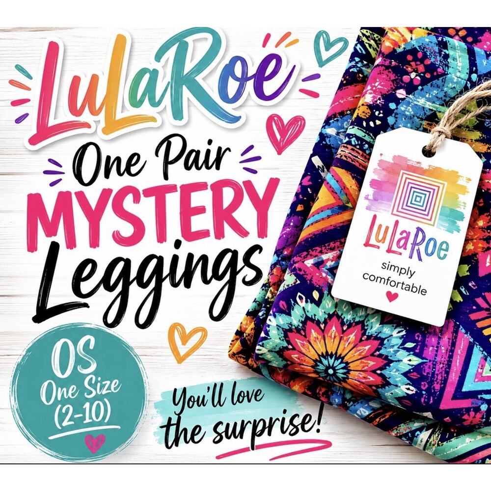 Mystery Pair LulaRoe Leggings OS Brand NEW Soft Sensory Friendly MSRP $25 Each